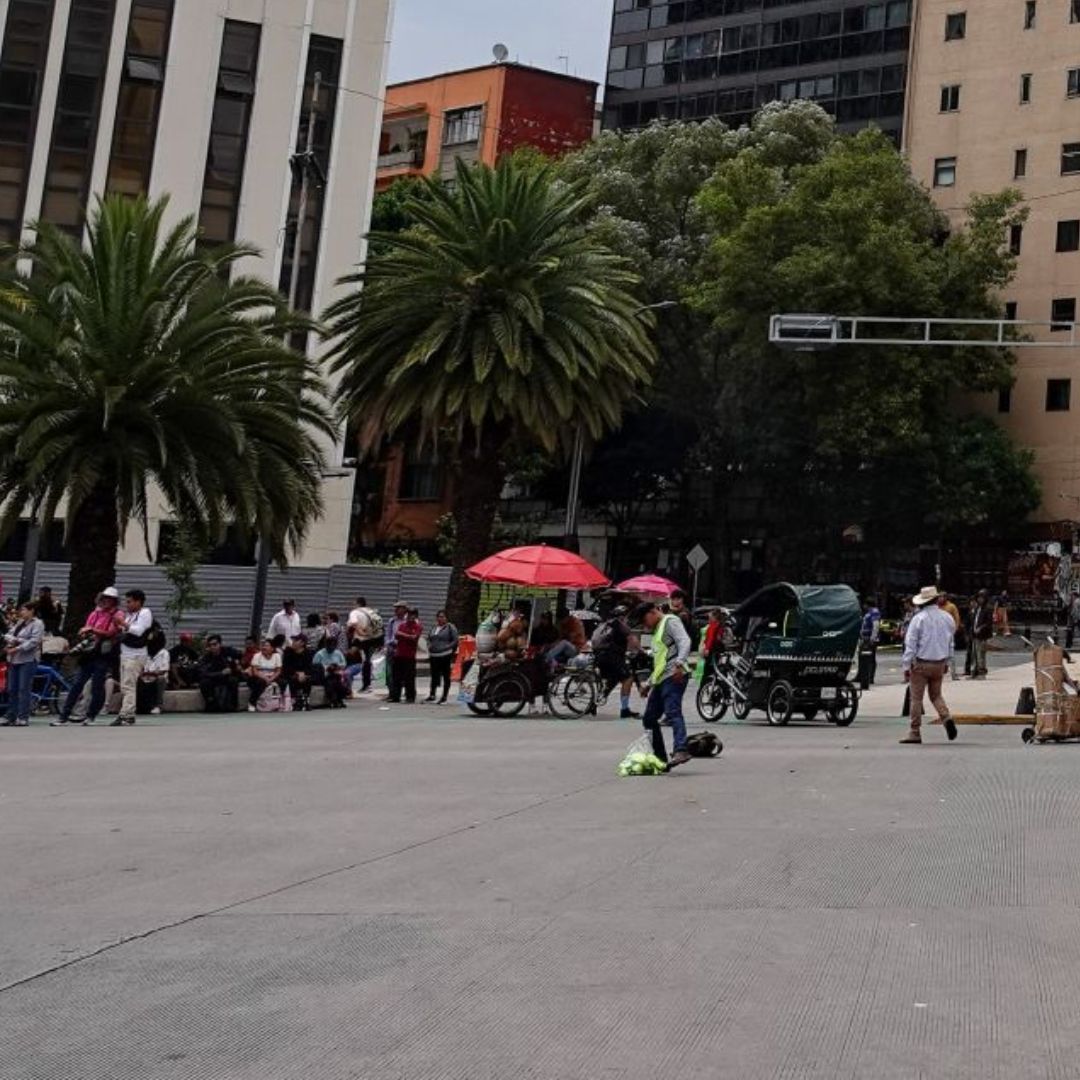 Bloqueo en Reforma, en la Ciuadad de México.